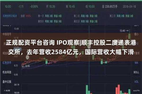 正规配资平台咨询 IPO观察|顺丰控股二度递表港交所，去年营收2584亿元，国际营收大幅下滑