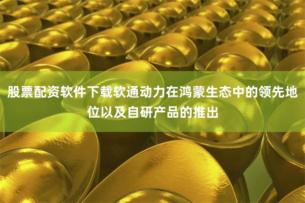 股票配资软件下载软通动力在鸿蒙生态中的领先地位以及自研产品的推出
